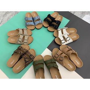 Women's sandals and slippers凉鞋拖女夏外穿精致软木拖鞋