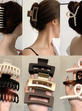 发夹Hot Sale Solid Color Claw Clip Large Barrette Crab Hair