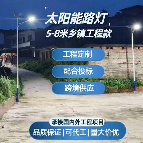 太阳能路灯厂家5米6米8米120w75w200w新农村太阳能路灯工程款