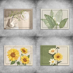 电表箱贴纸北欧花装饰画墙上遮挡箱电源画墙贴玻璃餐厅网红翻新贴