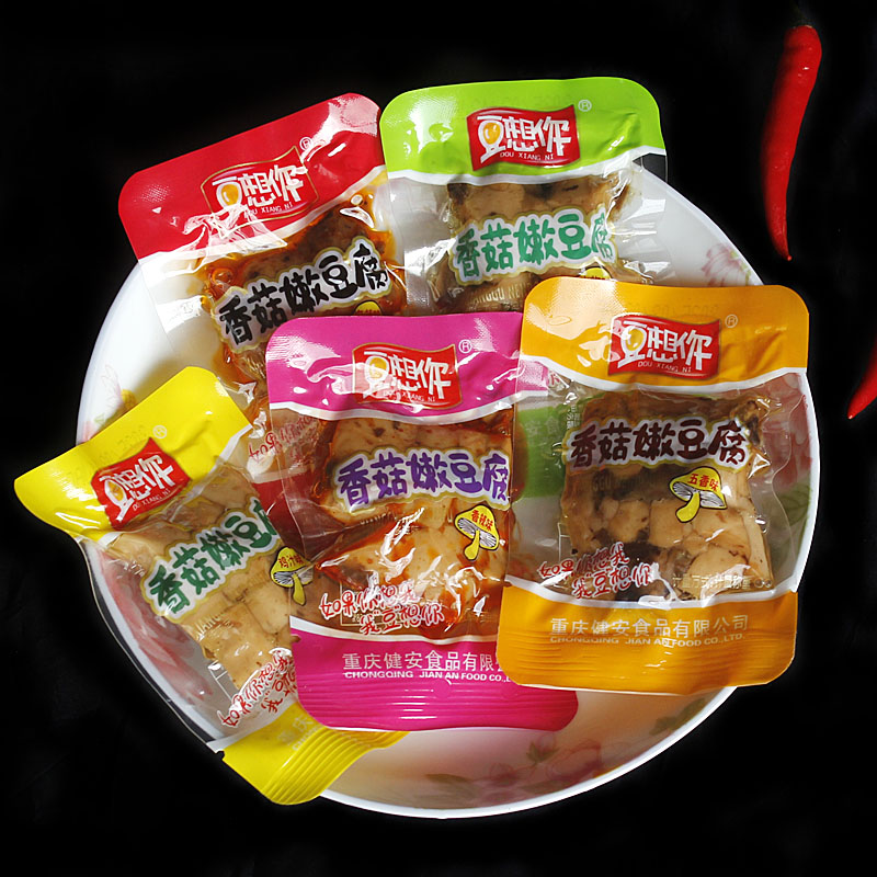 豆想你香菇嫩豆腐五香豆干小零食独立包装麻辣豆腐干零食小包装