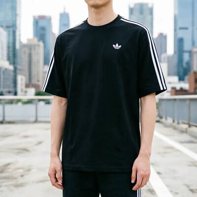 阿迪达斯三叶草男经典短袖条纹舒适T恤KG6331KG6332KG6333KG6334