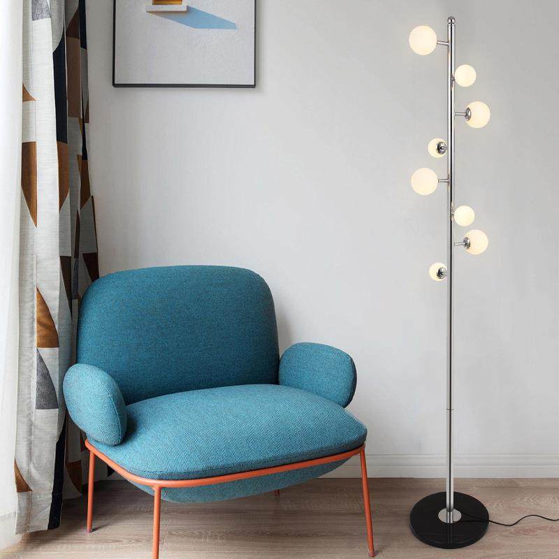 极简风客厅落地灯创意现代简约玻璃球卧室书房氛围感沙发旁立式灯