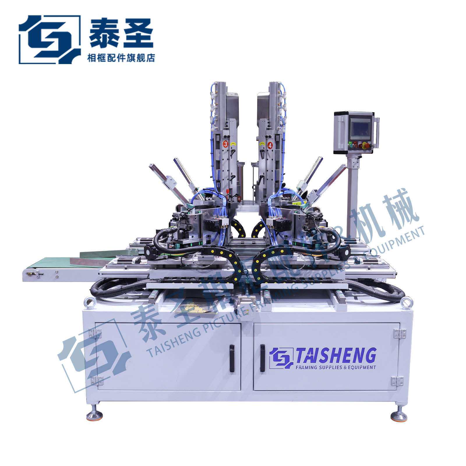 超强四面钉 相框全自动钉角机自动生产装饰画画框拼角机
