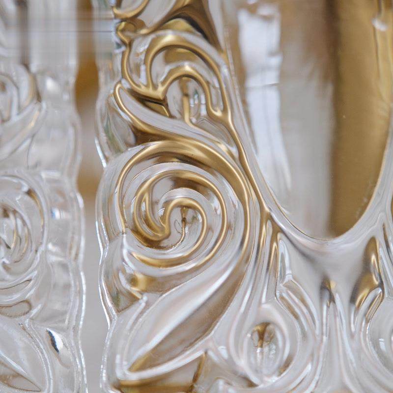 法式复古玻璃全铜吸顶灯 玄关床头过道阳台吧台餐厅灯具