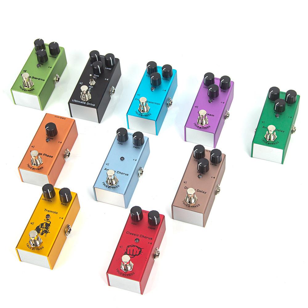 跨境热卖电吉他效果器金属失真过载混响音效贝斯乐器配件工厂直销