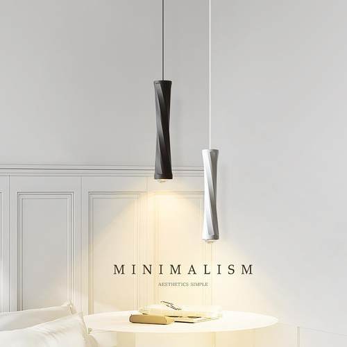 意式极简卧室床头小吊灯氛围感现代简约创意高级感轻奢吧台吊线灯