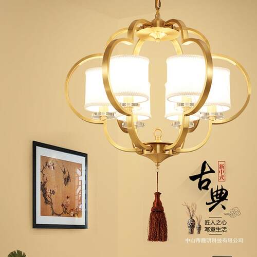中古风简约灯笼吊灯美式复古餐厅酒店灯茶室房间法式客厅过道灯饰