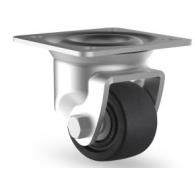 2寸底板82*82 孔距64（63）*64（63）高度79MM 黑色尼龙活动轮