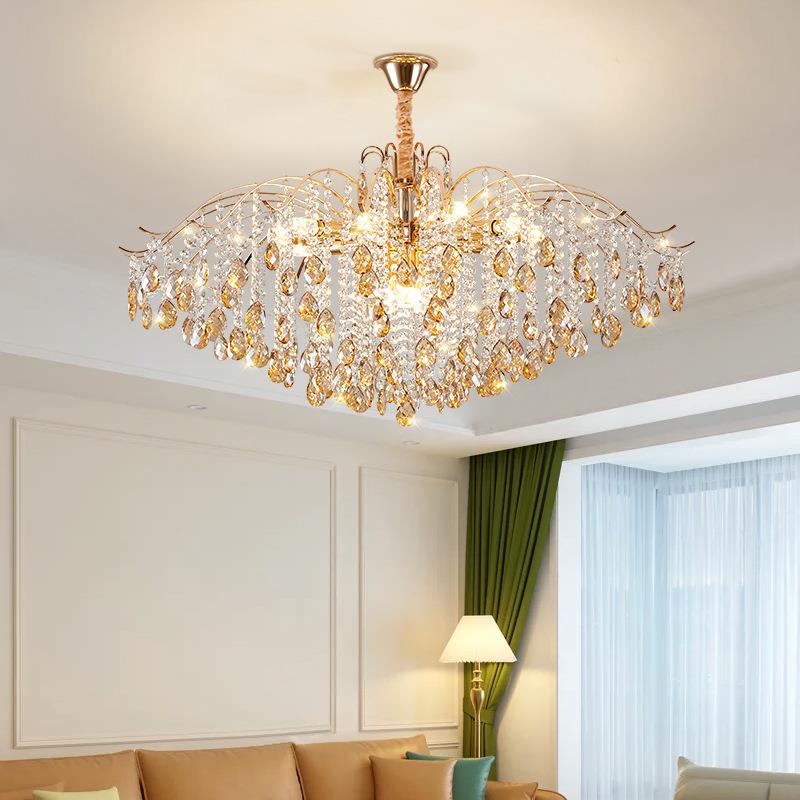 法式吸顶灯经典款水滴奢华高档水晶吊灯卧室灯高级餐厅灯过道吊灯