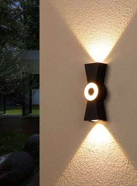 TRIAC可控硅室外壁灯防水户外外墙灯led庭院灯双头上下照古柱子洗