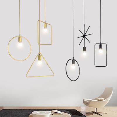 工业风吊灯北欧现代简约吧台阳台创意几何餐厅服装店橱窗装饰灯具