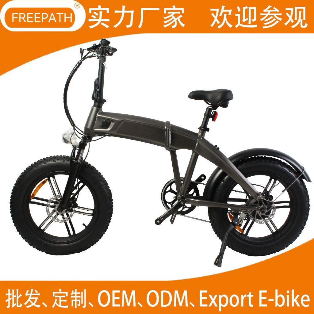 CE认证EN15194欧美流行全避震20寸胖胎锂电助力折叠自行车