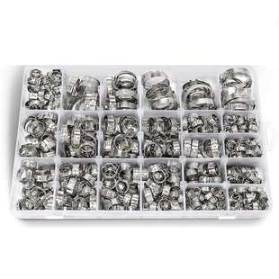 卡箍喉箍抱箍管卡组合套装 跨境600pcs盒装 304不锈钢快速固定