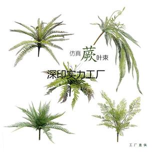 仿真假森系庭院阳台植物墙花装饰排波斯蕨羊齿叶束盆栽景装饰仿真