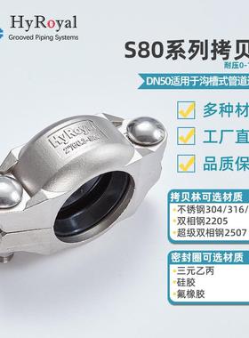 鸿锐304不锈钢DN50拷贝林卡箍 1200psi海水淡化设备高压卡箍现货
