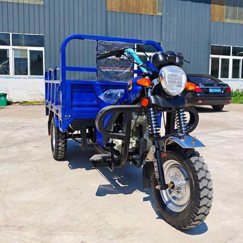 山区载货自卸翻斗车 工地运输带高低速自卸车 汽油摩托三轮运输车