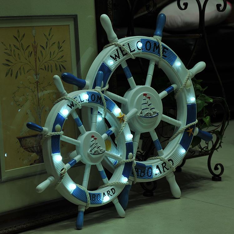 带灯舵手 创意舵手领舵轮LED灯挂件 家居装饰墙面布置MA2801/02