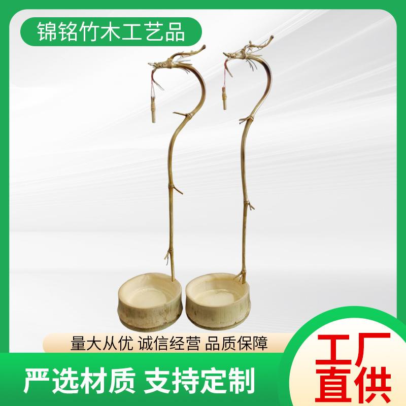 手工竹制龙挂香创意书房酒店香摆件茶台布景倒流香熏装饰龙头香架