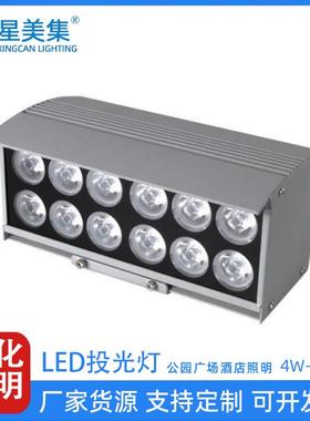 4W6W8W12WLED户外防水投光灯聚光灯外墙草坪景观景区夜景照明灯