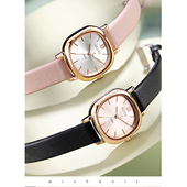 时尚 尊派女款 手表2026新款 小方糖石英腕表轻奢小众牛皮表带