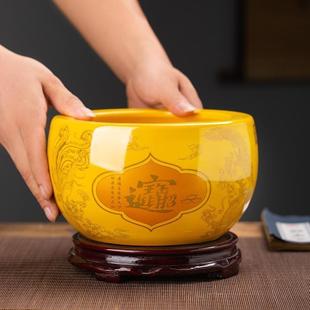 聚寶盆擺件招財聚財家用裝 飾品景德鎮(zhèn)陶瓷喬遷開業(yè)進寶旺財送禮品