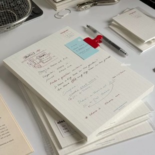 简约法文格B5拍纸本可撕高颜值学生单词记事笔记本子考研用便签纸