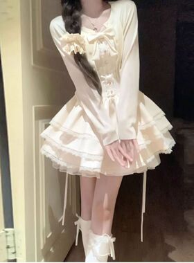蜜语奶罐甜美精致公主连衣裙女夏季新款短剧千金穿搭蓬蓬蛋糕裙子