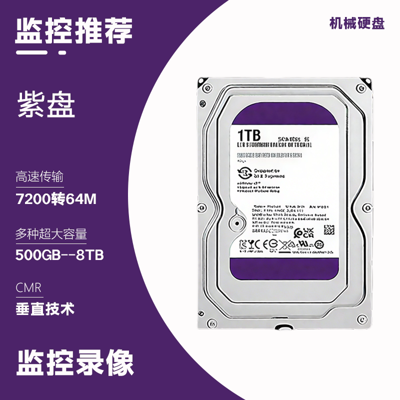 Жесткий диск Luan Yu 8TB Purple (Видеонаблюдение)