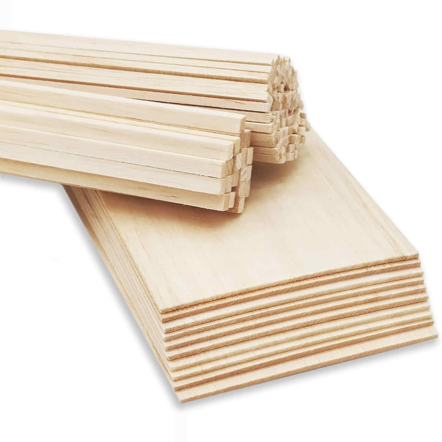 轻木混合套装 巴沙木板巴沙木块方块diy手工雕刻新手练习木板