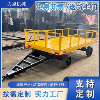 厂房车间周转短途运输车牵引式搬运平板车转运货物重型平板拖车