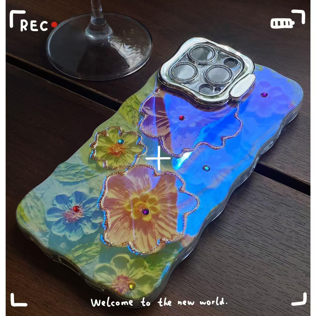 适用苹果16promax手机壳iPhone15海棠花16pm全包镜头支架14ins硅胶13pro软壳12防摔点钻高级感女2024新款超火