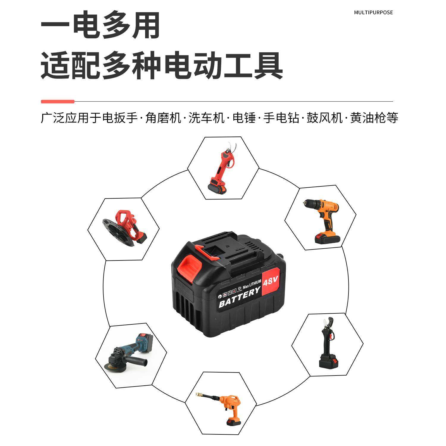 通用电动黄油枪电池24v黄油机充电器挖机打黄油配件锂电泵21v220