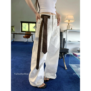 2025秋冬美拉德复古波点领带女棕色老钱风长条丝巾时髦辣妹腰带潮