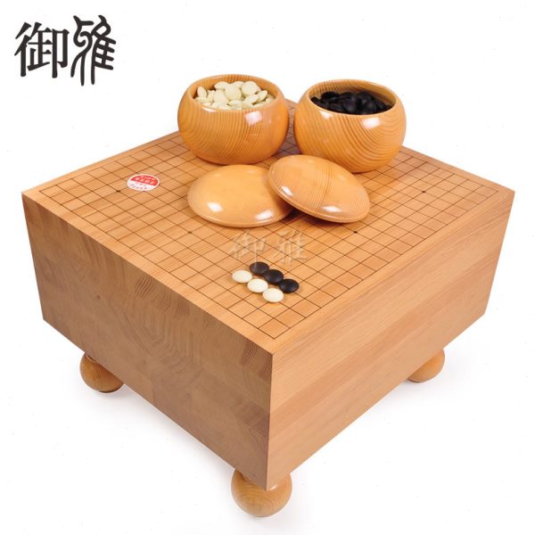 御雅 新榧木围棋棋墩12/15/20cm厚棋盘拼接实木围棋棋桌 炕台棋桌