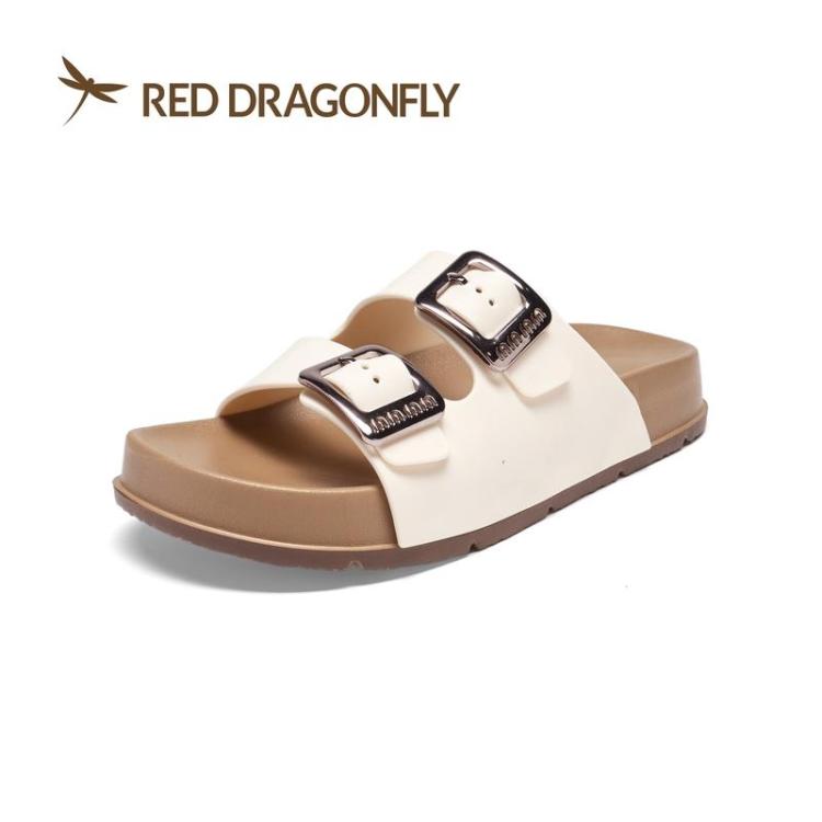 特价红蜻蜓新款夏季2026女拖鞋外穿平底一字拖沙滩凉鞋KX76000251