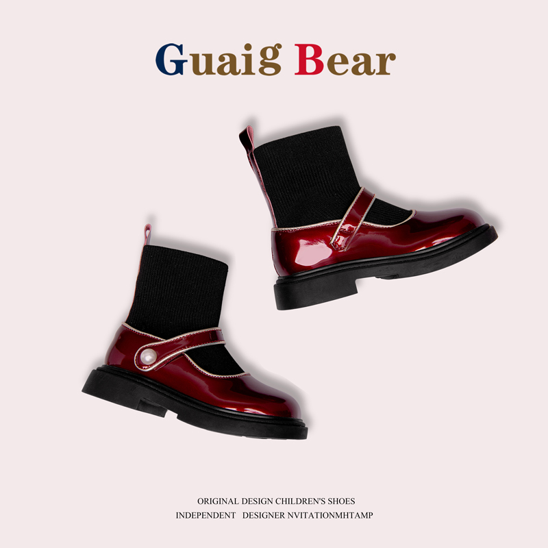 加绒皮靴女四季公主女儿生日礼物