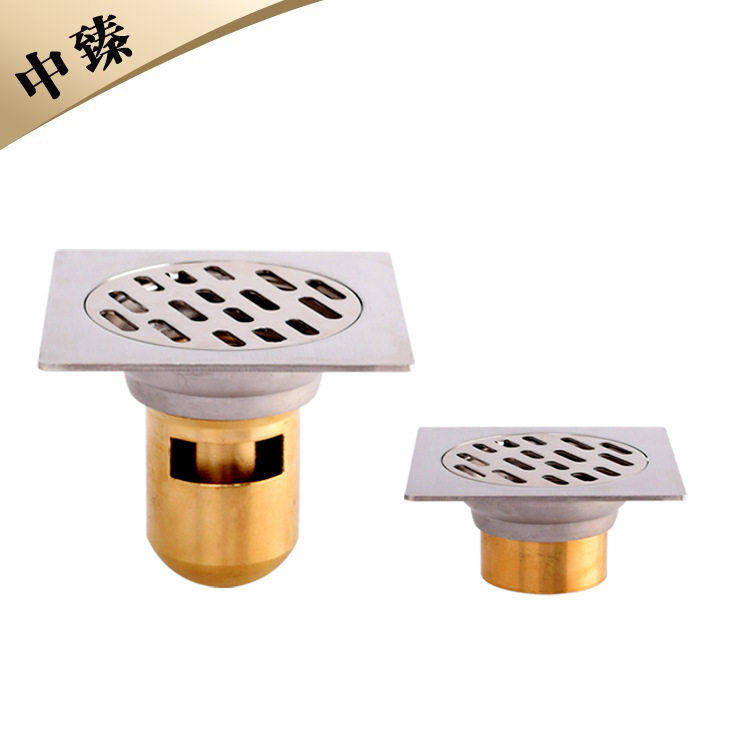 正304不锈钢防臭地漏卫生间8cm砂光铜芯方形洗衣机两用40管50管,家装主材,地漏,淘宝优惠券,粉丝福利购,淘宝优惠卷
