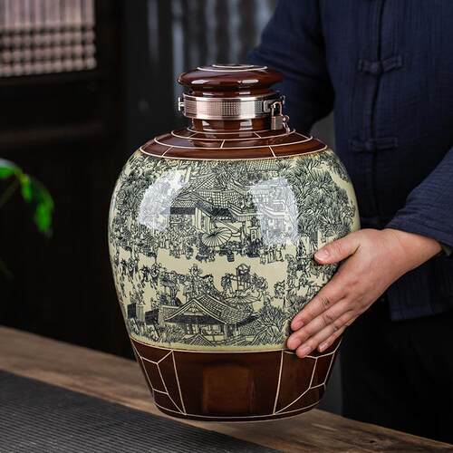 景德镇陶瓷泡酒坛酿酒缸10斤20斤30斤50斤100斤仿古家用散装酒瓶