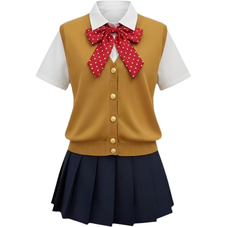 芮森纪JK制服针织衫学院风无袖马甲背心樱花妹穿搭上衣jk短裙