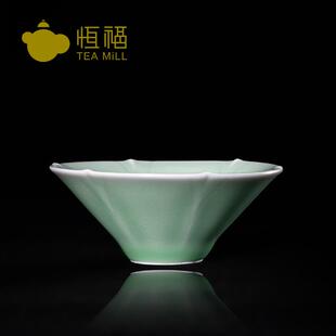 恒福青瓷功夫茶杯主人杯单杯精致高档家用陶瓷茶具品茗杯喝茶杯子