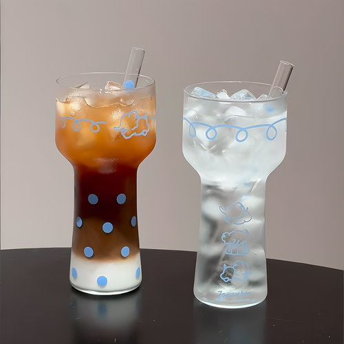 高硼硅耐高温喝水杯家用高身咖啡杯果汁冷饮牛奶啤酒杯大容量浓缩