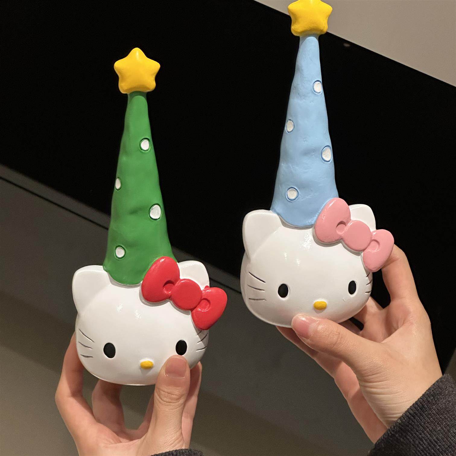 圣诞Kitty猫首饰收纳神器手表发圈卡通可爱挂架礼物装饰品摆件