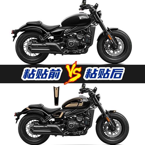 适用春风450CLC全车涂装贴纸简约覆古版画拉花防水贴花改装配件