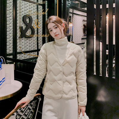 深V领羽绒内胆轻薄保暖内搭