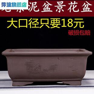 花盆陶瓷特大号盆景盆条形花盆长方形室内大四方种树绿植盆栽大盆