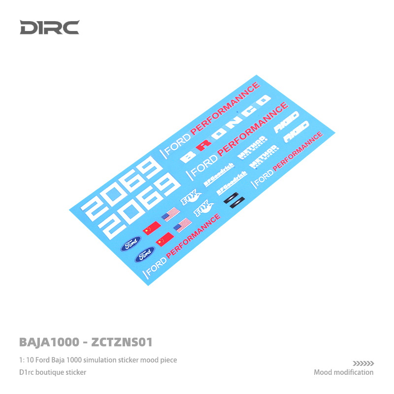 D1RC巴哈baja1000仿真透明贴纸