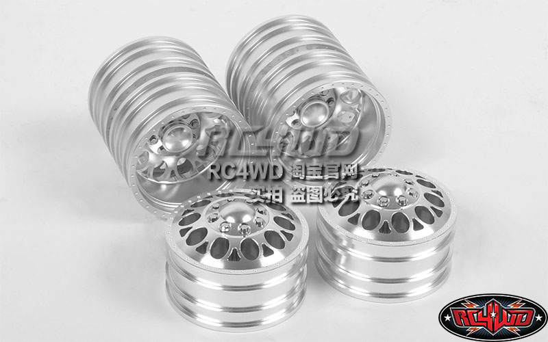 RC4WD模型攀爬越野卡车仿真金属后双排1.9" 轮毂含前轮毂 Z-W0194