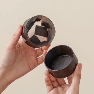 黑檀木茶漏茶滤底座家用功夫茶具配件过滤底座滤茶器底托