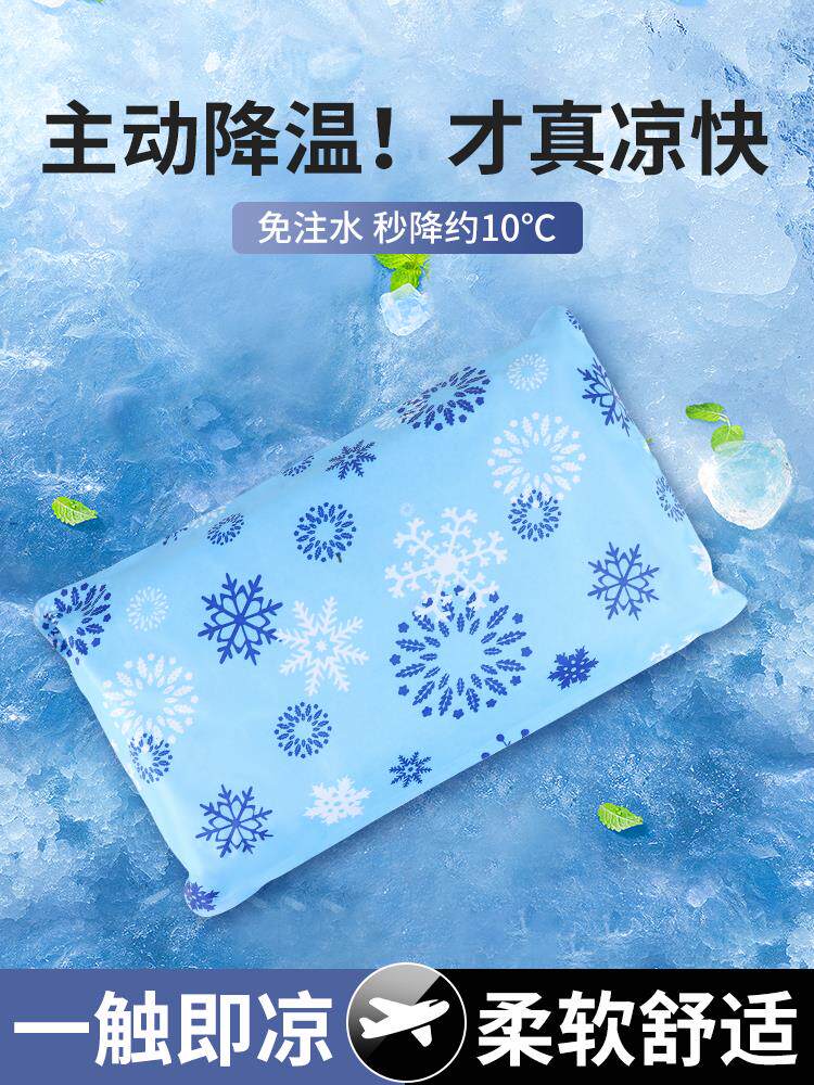 冰枕头免注水夏天大号冰凉大人学生午睡水袋枕头夏季水垫坐垫防水
